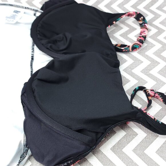 Lands End Tankini Swim Top Size 12 Square Neck Underwire Bra Swimsuit $78 - Picture 7 of 12